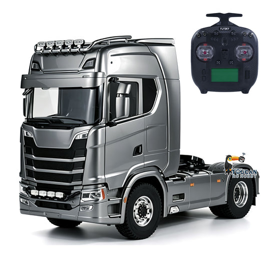 TOUCAN RC HOBBY MD 1/14 4x4 Metal Remote Control Tractor Truck 770S 2Speed Gearbox Differential Locks RC Lorry Car ST8 Radio Lights Sounds