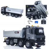 HUINA 1/14 Remote Control Dump Truck 12CH RC Tipper Finished Model Toy Gift RTR Light Sound Effects Radio USB Charging Cable