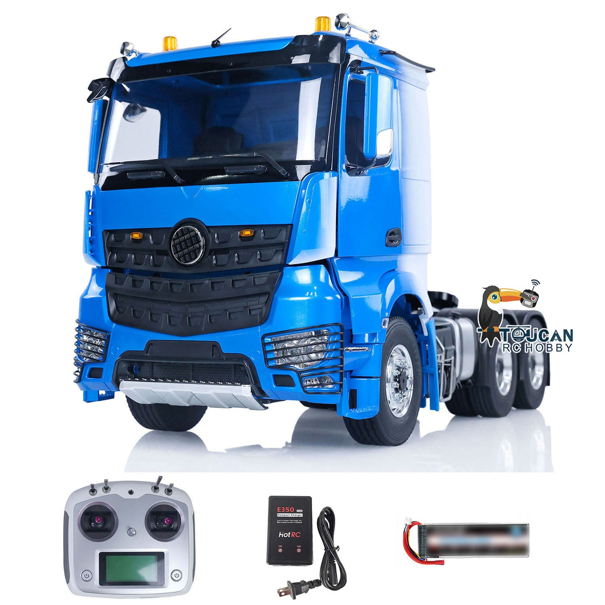 TOUCAN RC HOBBY 6x6 RC Tractor Truck 1/14  Metal Chassis Radio Control Car 2-speed Gearbox