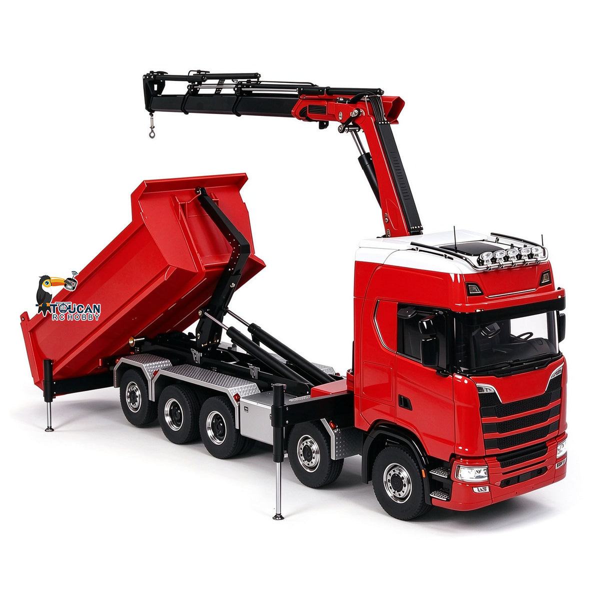 1/14 hydraulische Kran RC Kipper 770S 10x10 Fahrzeug Metall Volle Dump Lkw RTR Batterie