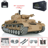 2,4 GHz Henglong 1/16 Maßstab TK7.0 Angepasste Version Panzer IV F Betriebsbereiter ferngesteuerter Panzer 3858 360 Metallkettenräder