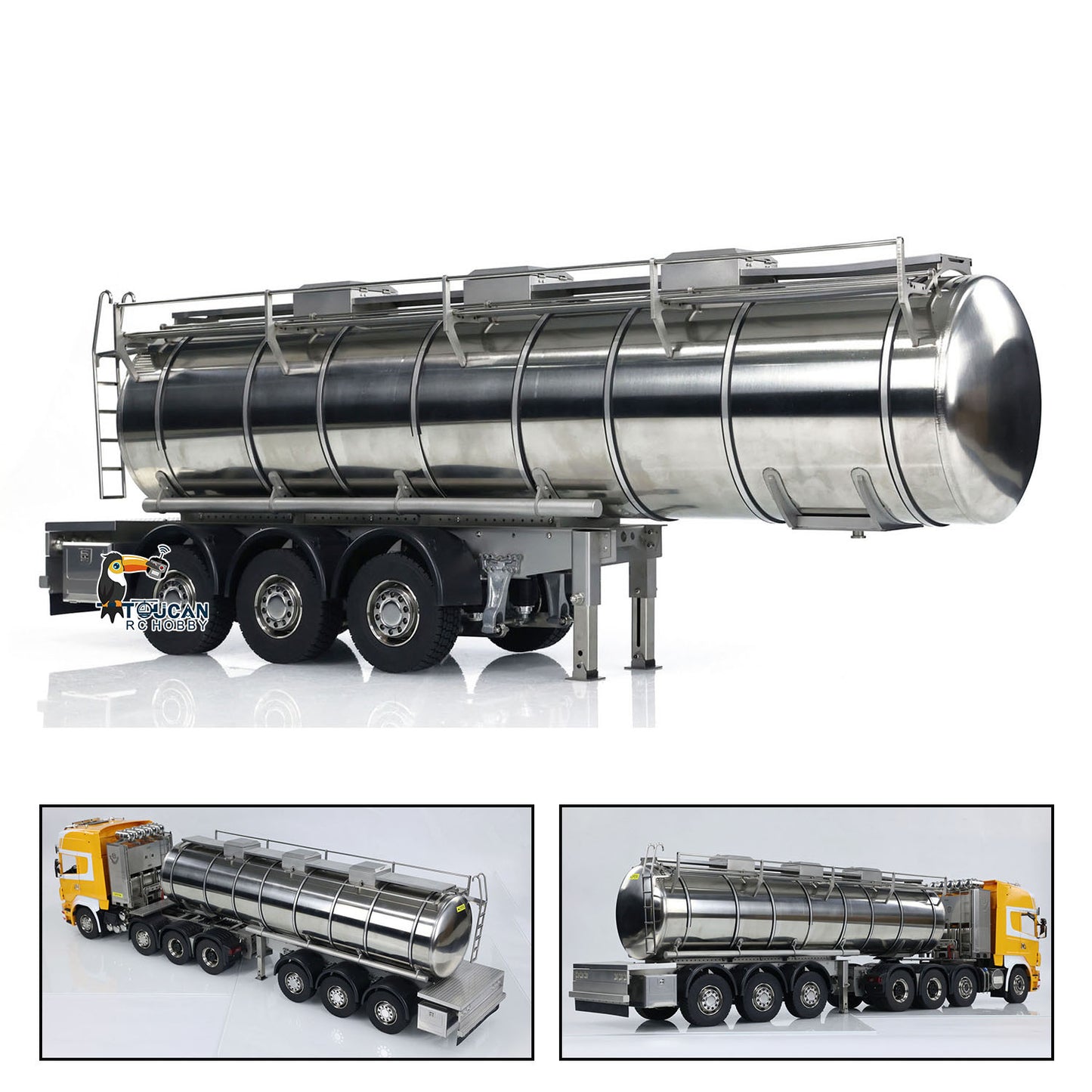 1/14 Metall 6 * 6 Auflieger Kraftstofftank für RC Traktor LKW Transport Anhänger Funksteuerung Modell