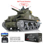 Henglong 1/16 TK7.0 3898 M4A3 Sherman RTR RC Tank with 360 Degrees Turret FPV IR BB Smoke Barrel Recoil Metal Tracks Sprockets Idlers Road Wheels