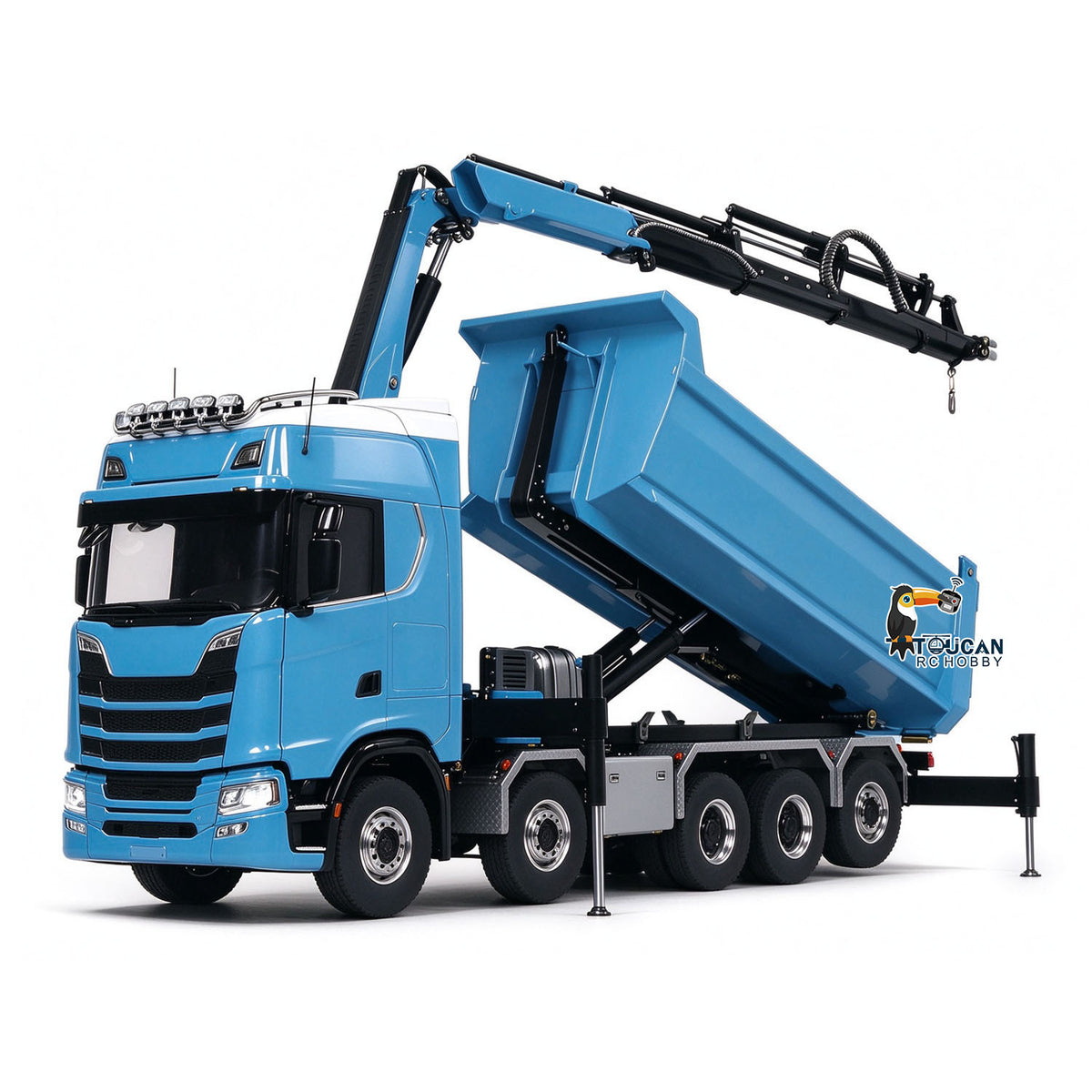 1/14 hydraulische Kran RC Kipper 770S 10x10 Fahrzeug Metall Volle Dump Lkw RTR Batterie
