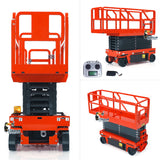 CUT C121 1/14 Metal RC Hydraulic Scissor Lift Aerial Work Platform RTR Construction Vehicle Model I6S Controller Light for Collectors and Diorama Display