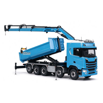1/14 Maßstab 770S Metall 10x10 Funksteuerung Hydraulikkran Vollkipper LKW Auto Frsky XE Lite Funksystem