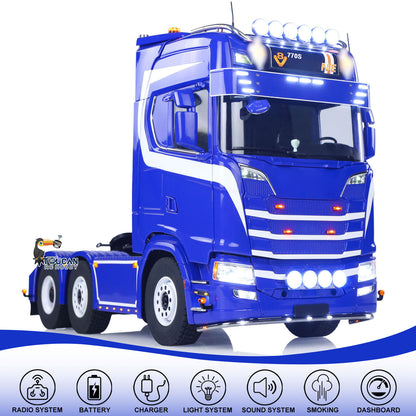 TOUCAN 770S 1/14 RC Sattelzugmaschine 6X6 Metallchassis Achssperren RTR 3-Gang LKW Auto Rauch Sound Licht Einheit Kabinenfederung ST8