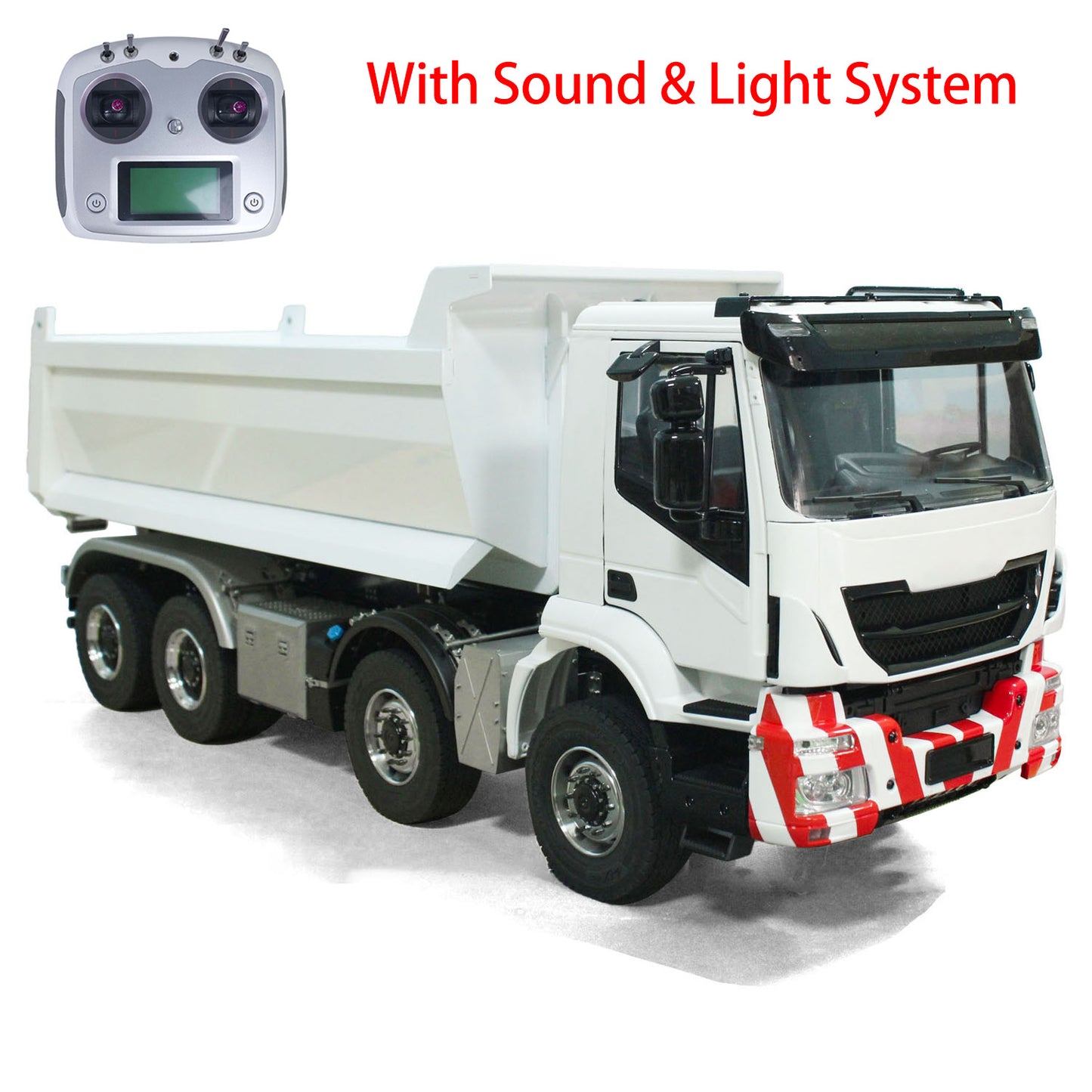 TOUCAN RC HOBBY 1/14 8x8 Metal Hydraulic RC Dumper Car Radio Controlled Full Dump Truck ESC Servo Motor Sound Light 3-speed Transmission