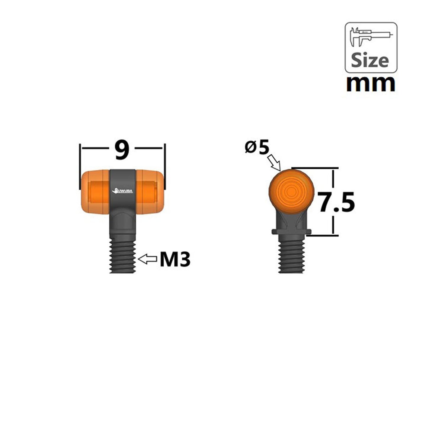 1/14 Plastic Warning Light Clearance Lamp for DIY Remote Control Tractor Truck VO FH16 SC R620 RC Lorry Toys Tipper Model Kit