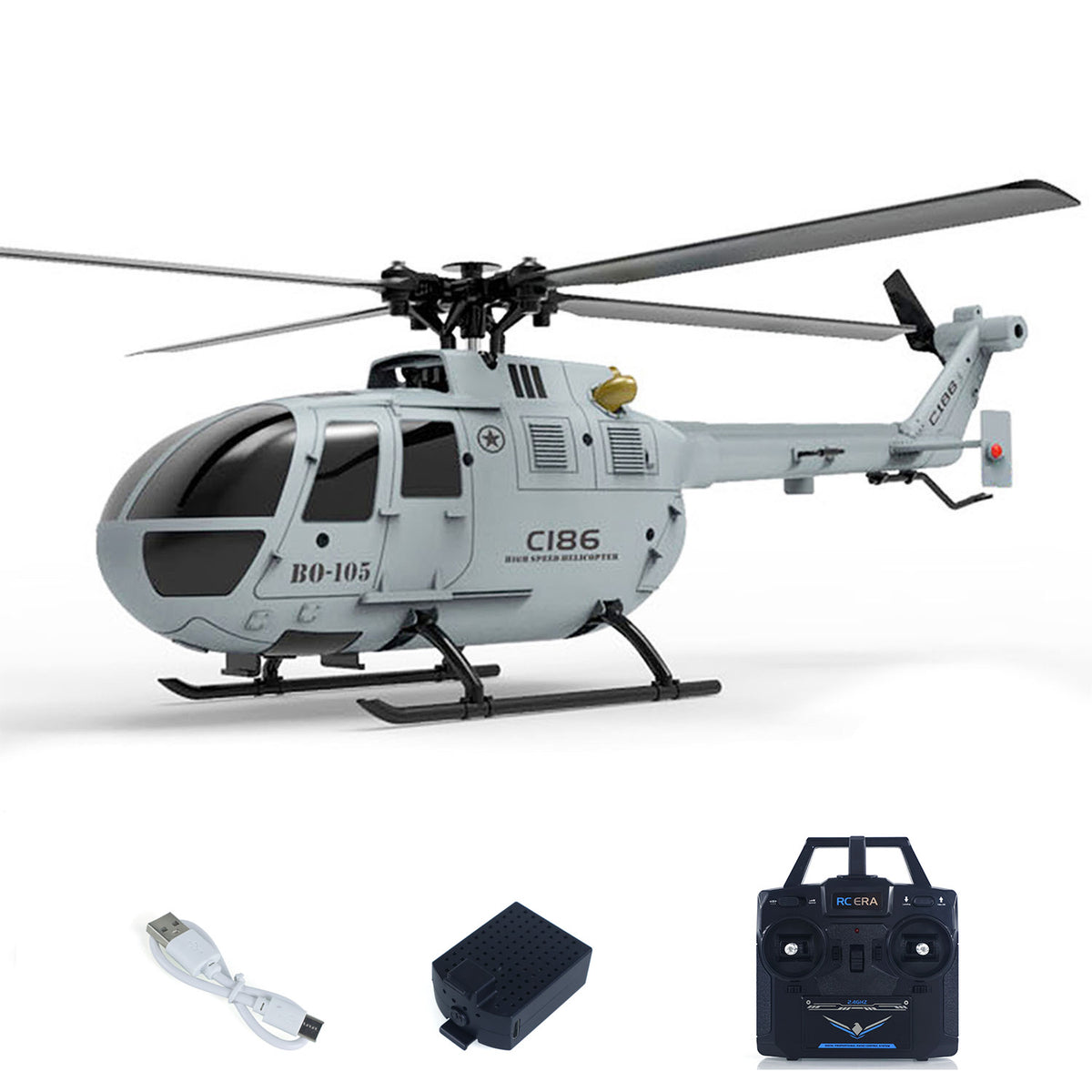 RC ERA 1/48 4CH Fernbedienung Hubschrauber C186 Gyroskop One Key Start Barometer Batterie Modell Flugzeug Spielzeug für Erwachsene