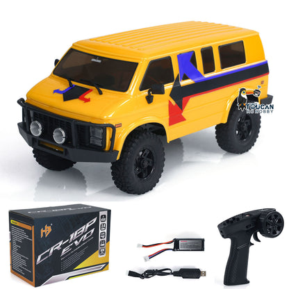 Hobby Plus 1/18 RTR RC Crawler Car 4WD Ferngesteuertes Geländewagenmodell mit Motor Servo ESC Licht 2-Gang-Getriebe