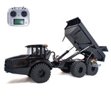 XDRC 1/14 6X6 Remote Control Dumper Car RC Hydraulic Articulated Truck Model With Servo Motor Sound Light Hydraulic System