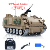 TD 1/16 RC Tank M2412-C M113A2 APC Infrared Turret Rotary 360 Degree Remote Control Electric Military Vehicle Metal Wheels