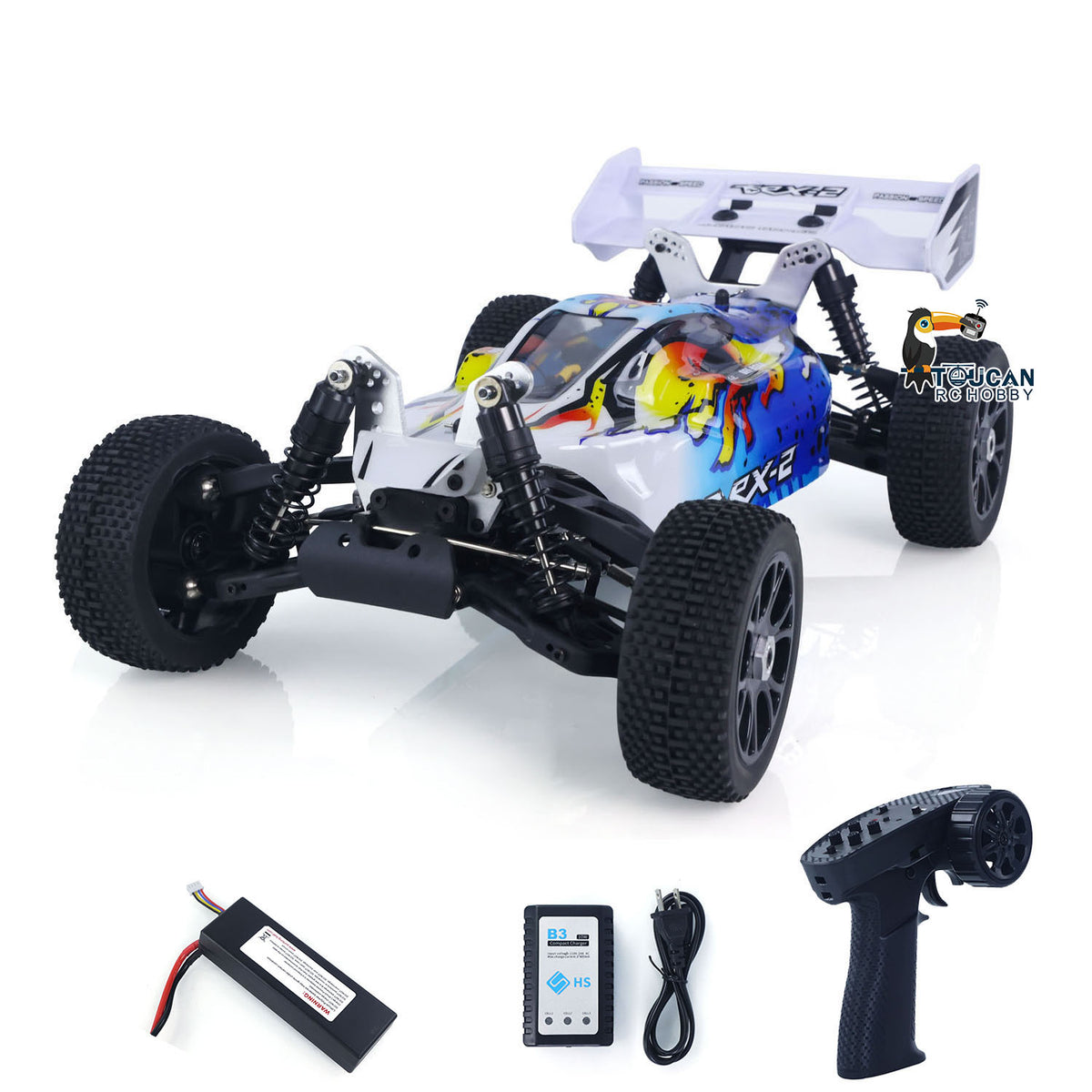 1/8 VRX RH812 Fernbedienung Geländewagen AWD High Speed RC Modellauto 6KG Servo Metall Obere Querlenker Heckflügel Ladegerät