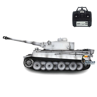 HengLong 1/16 German Tiger I RTR RC Tank 3818 with Barrel Recoil 360 Degrees Turret BB IR Smoke Metal Sprockets Idlers Road Wheels Chassis Plastic Hull
