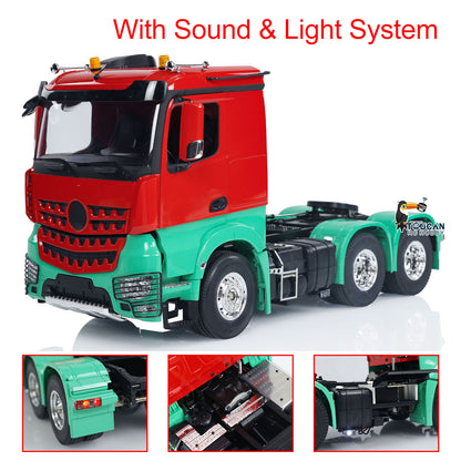 1/14 6x4 RC Sattelzugmaschine, lackiert, zusammengebaut, ferngesteuertes Automodell, Licht- und Soundsystem, zusammengebaut und lackiert