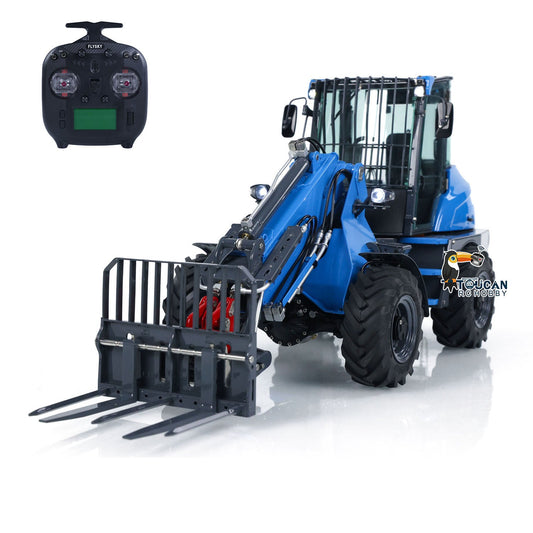 In Stock TOUCAN RC HOBBY LESU AOUE AT1050 1/14 Metal 4X4 RC Hydraulic Telescopic Arm Loader Sound Light System Fork Bucket for Construction Vehicle Enthusiast