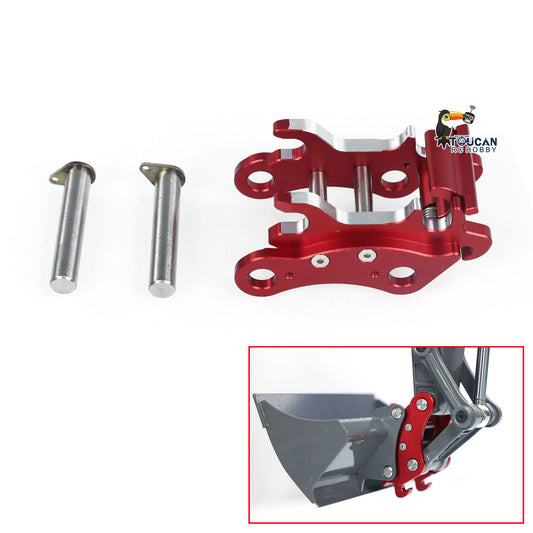 TOUCAN RC HOBBY Metal Manual Quick Release Coupler Bucket Upgrade Parts Hydraulic System Pump Reversing Valve Cylinder for 1:14 RC Hydraulic 3 Arms Excavator EC160E