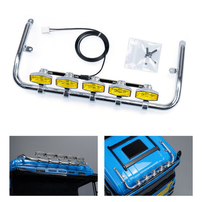5V Kunststoff-Frontdachscheinwerfer für 1/14 DIY Tamiya Fernbedienung Traktor LKW 770S 56368 56371 56376 RC LKW Modellfahrzeug