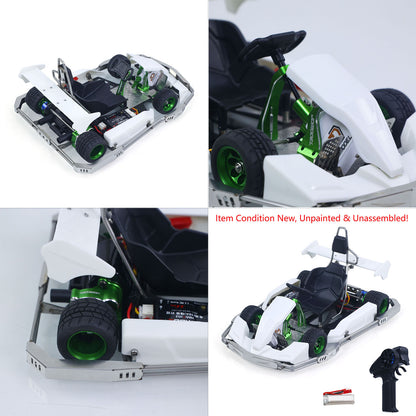 JD Model Plastic 1/10 Remote Control Racing Car 298A KIT 4*2 RC Go Kart Model Servo Radio Gifts for Adults No Light Sound System