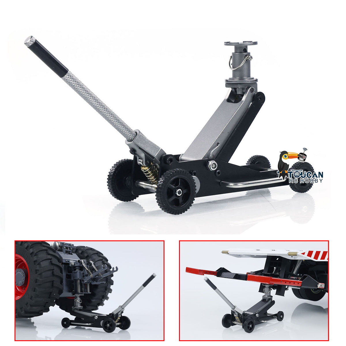 TOUCAN RC HOBBY JDM F150 1/10 Hydraulic Lifting Jack Tool/Metal Chassis RC Off-road Crawler Car ESC Servo Motor Radio System for Hobbyists
