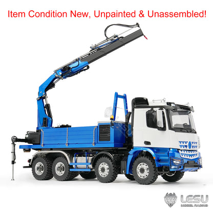 TOUCAN RC HOBBY  LESU 1/14 RC Hydraulic Roll On off Dumper Truck Crane Metal 8x8 Chassis Tipper Model Axle Lock 2+7CH Valve