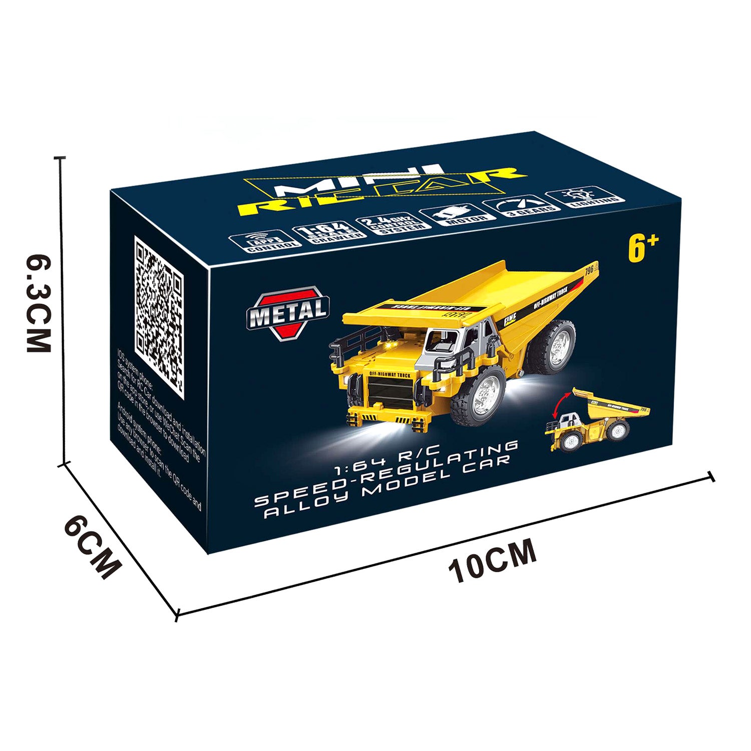 HG 1:64 RC Electric Lifting Dump Truck HG4 431 RTR Metal Car Shell Rem ...