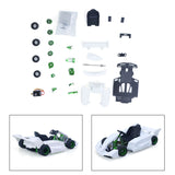 JDM 298B 1/10 Plastic RC Go-Kart DIY Model Radio Controlled Electric Racing Vehicle Unlimited Retrofit for Advanced Player