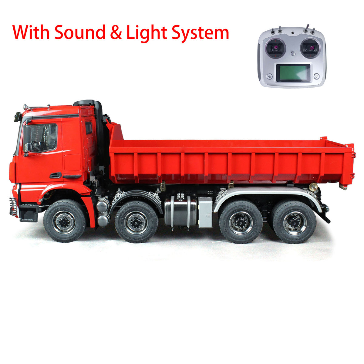 TOUCAN RC HOBBY 1/14 8x8 Metal Hydraulic RC Dumper Tipper Car Radio Control Full Dump Trucks with Standard Bucket Hobby Model DIY PNP
