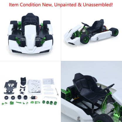 KIT JDM 298A 1/10 4x2 RC Go-Kart Unlimited DIY Model Vehicle Remote Control Electric Racing Car Motor No Battery for Adult