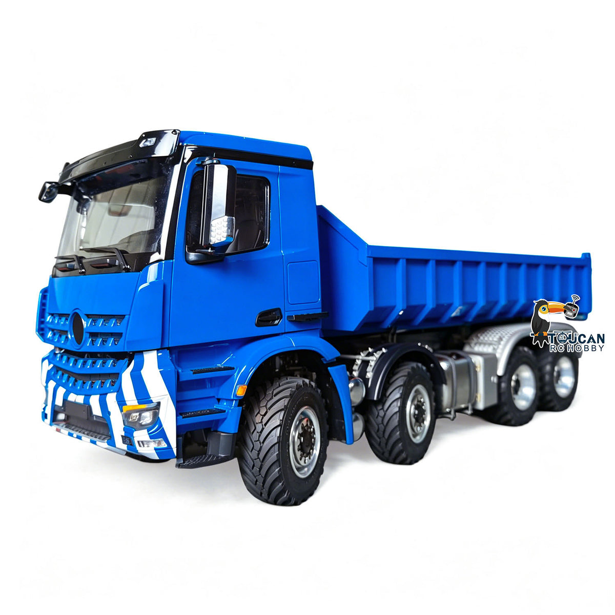 TOUCAN RC HOBBY 1/14 Radio Control Hydraulic Roll On Off Dumper 3CH Valves 8X8 Off Road Version RC Full Tipper 3Speed Transmission Light Sound