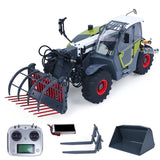 In Stock JDM 128 Metal 1/14 RC Telescopic Hydraulic Forklift Multifunctional Model 4-Way Vavles Differential Lock 2Axles for Hobbyists