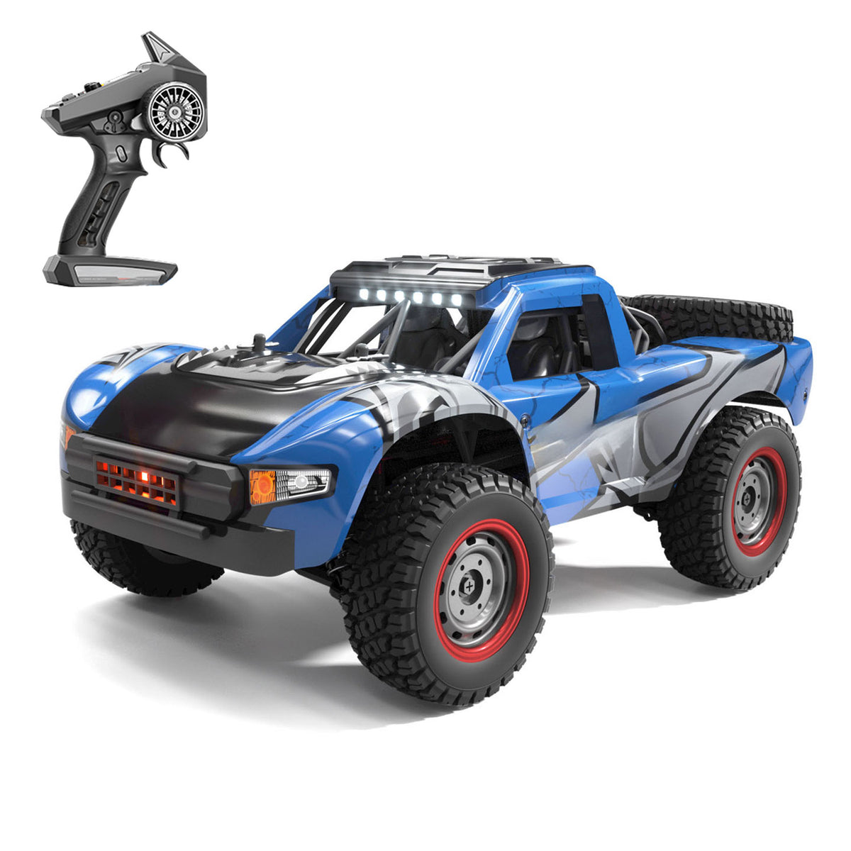 TOUCAN RC HOBBY 1/14 2.4GHz Remote Control High Speed Car 48KM/H 4*4 Off Road Vehicle Q130A RTR Car Carbon Brush Motor ESC LED Lights Battery