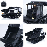 Upgraded Super Frog T14R Panther 1/14 Remote Control Hydraulic Crawler Dumper RC Metal Tracked Tipper Truck Frsky X14 Radio
