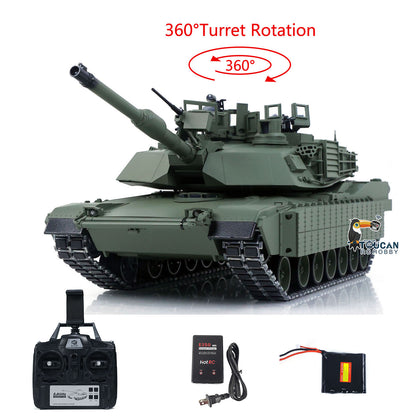 In Stock TUSK I TOUCAN 1:16 Metal M1A2 Abrams RC Tank 360 Turret Rotation IR Barrel Elevation Recoil Dual Smoke Units Electric Periscope
