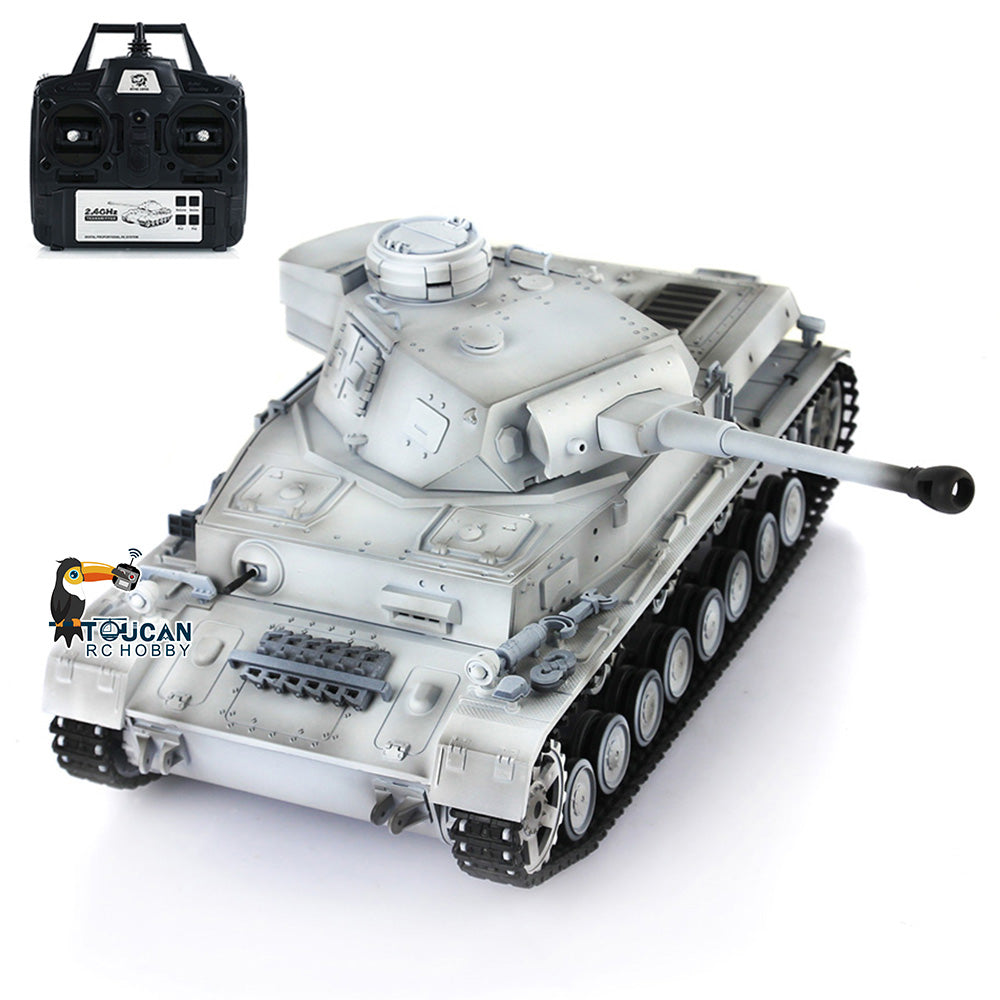 Henglong 1/16 TK7.0 Plastic German Panzer IV F2 3859 RTR RC Tank Model Infrared Combat BB Pivot Steering Smoke Unit Metal Barrel