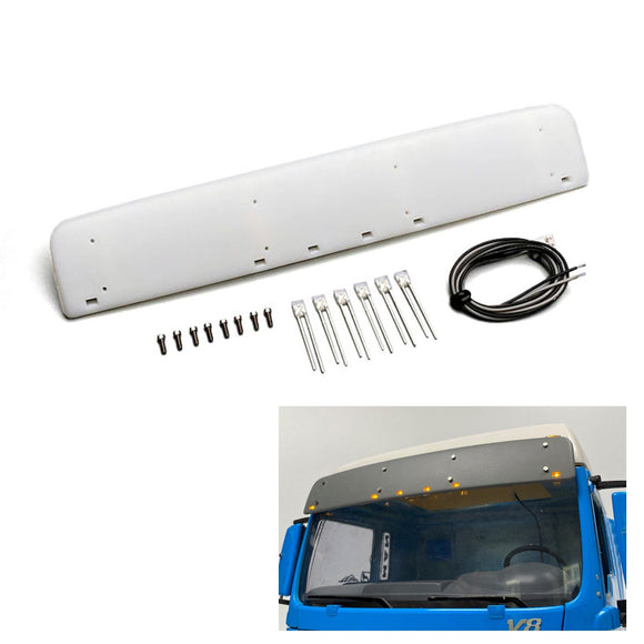 166MM Kunststoff-Sonnenblende 3V LED-Lampe für 1/14 DIY Fernbedienung Traktor LKW RC LKW Auto TAMIYA MAN TGX Modell Upgrade Teile