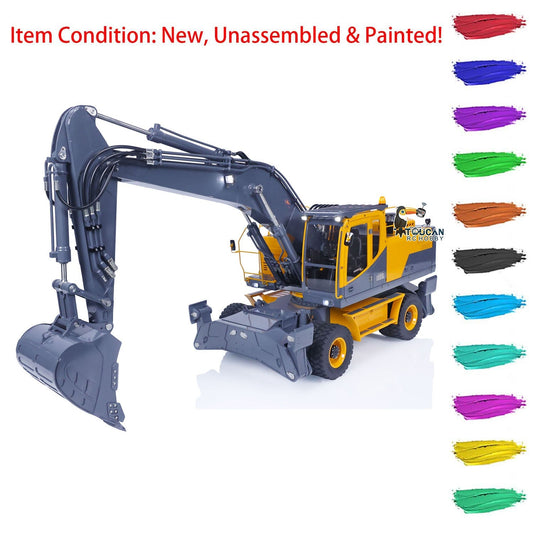 TOUCAN RC HOBBY LESU 1/14 RC Model Metal Hydraulic Aoue ET30H Wheeled Excavator Digger Quick Coupler Openable Bucket Small Bucket