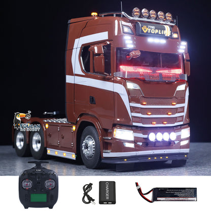 TOUCAN RC HOBBY 1/14 Remote Control Tractor Truck 770S 3Speed 6x2 Metal Chassis Axle Lock RC Lorry Vehicle Flysky ST8 Radio RTR Model