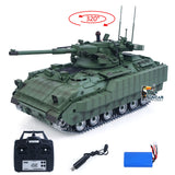 TD 1/16 Remote Control Military Tank M2128 Bradley Metal Tracks Wheels Infrared Combating System Barrel Recoil Elevation Smoke Unit