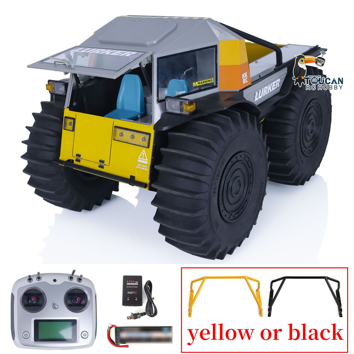 TOUCAN RC HOBBY D-E077 1/10 Scale Ready To Run Radio Controlled Off-road Vehicle All-terrain Amphibious Climbing Car Motor ESC Sound Light System
