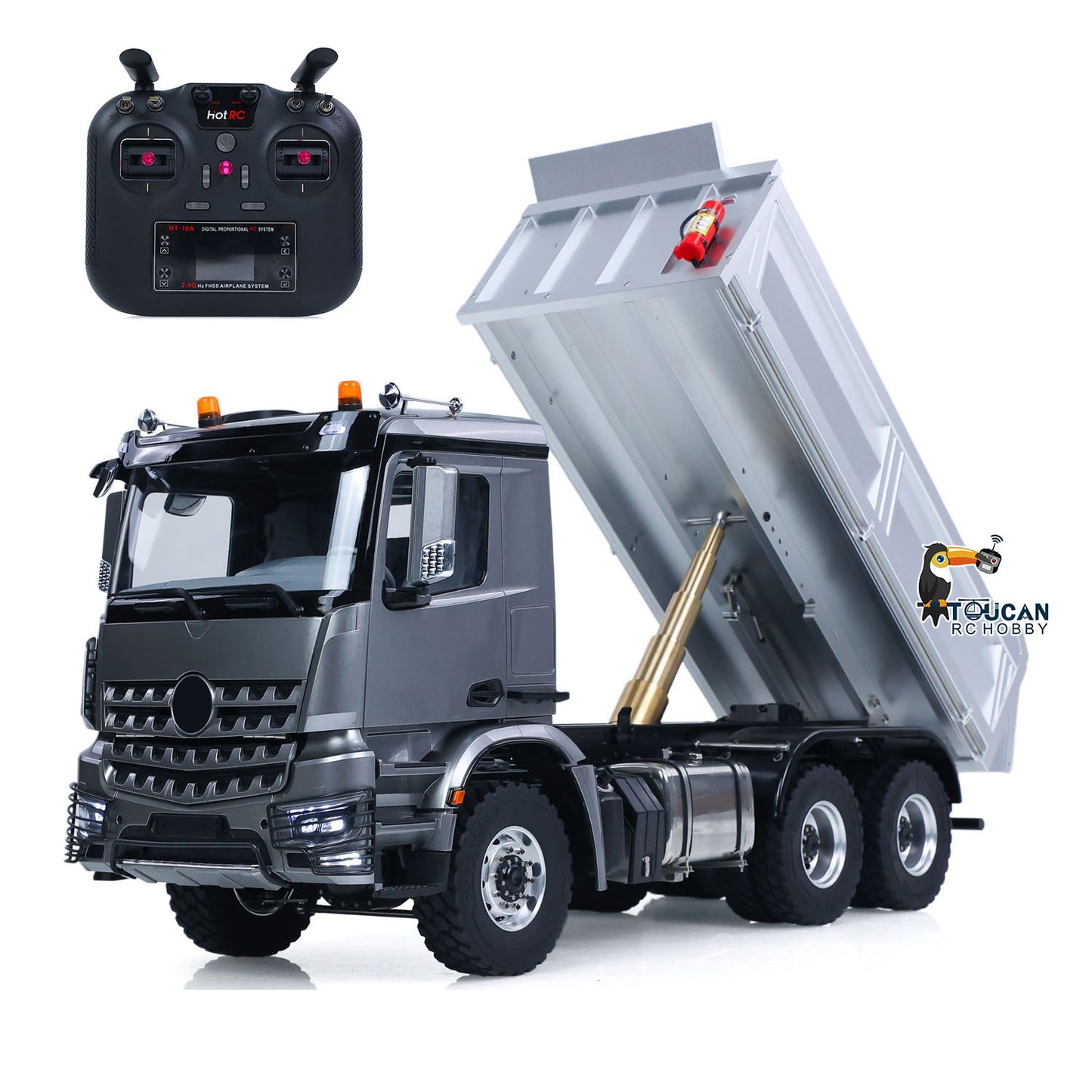 6*6 metall Chassis 1/14 RC Hydraulische Dumper 3348 2025T 2 Geschwindigkeit Getriebe Radio Controlled Kipper Modell Differential Achse licht Sound