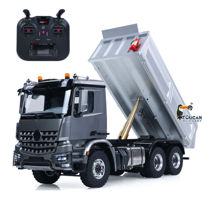 6*6 metall Chassis 1/14 RC Hydraulische Dumper 3348 2025T 2 Geschwindigkeit Getriebe Radio Controlled Kipper Modell Differential Achse licht Sound