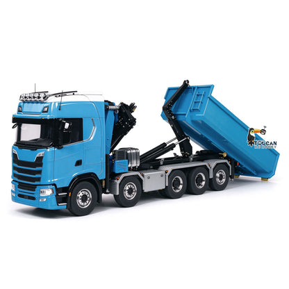 1/14 Maßstab 770S Metall 10x10 Funksteuerung Hydraulikkran Vollkipper LKW Auto Frsky XE Lite Funksystem