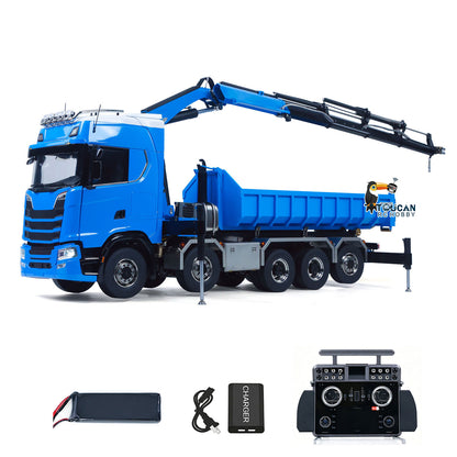 Metall 1/14 RC Hydraulische Dumper 770S 10x10 Volle Dump Lkw Kran Achse Hebe Auto Licht Sound