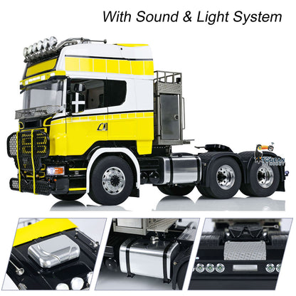 TOUCAN RC HOBBY Painted 1/14 RC Tractor Truck 6x6 Metal Chassis RTR Remote Control Car Model Sound Light G-6181 Equipment Rack