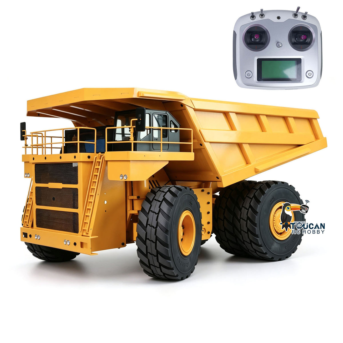 TOUCAN RC HOBBY 1/14 RC Metal Hydraulic Mining Dumper Truck RTR Car Model I6S Radio Control ESC Servo Motor Without Lights System Battery