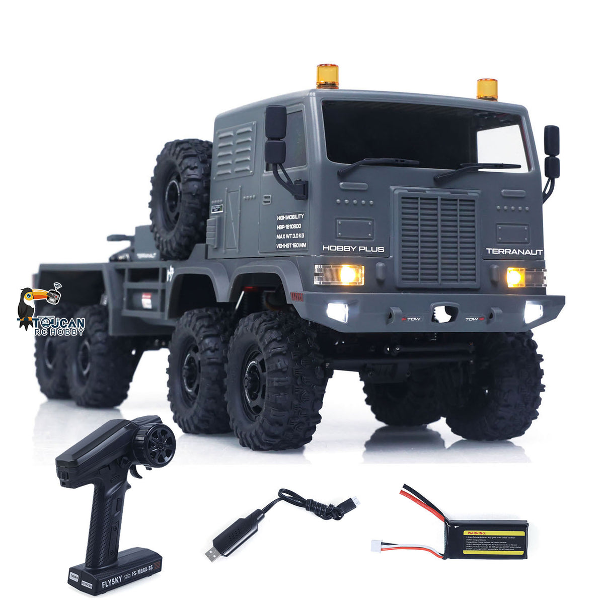 TOUCAN RC HOBBY Fast Free Shipping RTR 1/18 Radio Control Military Truck 8*8 RC Off Road Vehicle 280 Brushed Motor Fifth Wheel Winch Metal Hook All Wheel Steering