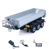 Kabolite 1/14 Metal Remote Control 3Axles Electric Lifting Semi Trailer Dumper for RC Tractor Truck SC 770S 100 Battery Charger