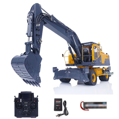 TOUCAN RC HOBBY 1/14 LESU RC Metal Hydraulic Aoue ET30H Wheeled Excavator Model Pump Cabin Sticker Display Grapple Ripper Bucket Scraper Compactor